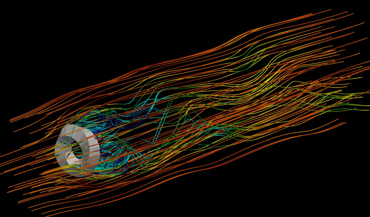 3D streamlines — twisted ring